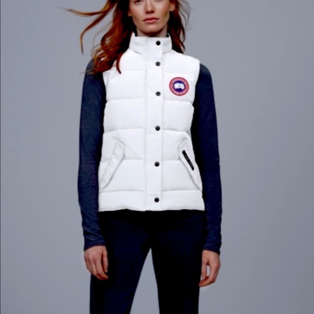 Canada goose white vest